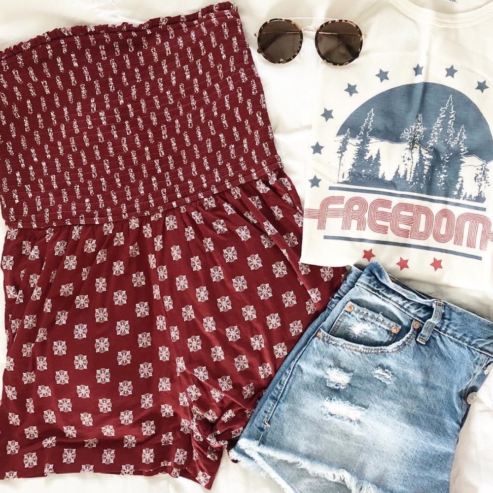 Printed Romper